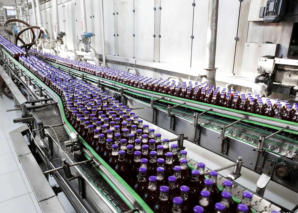 Automated bottling line at YOUNG CHUM brewery