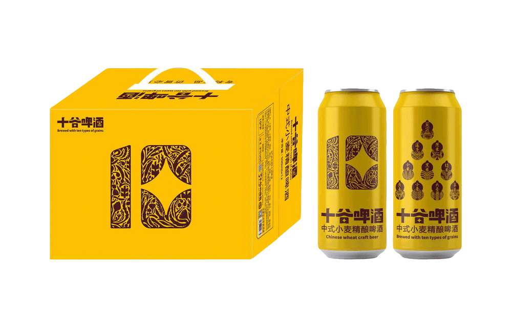 YOUNG CHUM Ten-Grain Chinese wheat craft beer cans and case